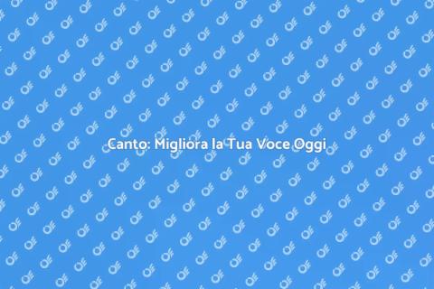 Corso di Canto: Scopri la Magia
