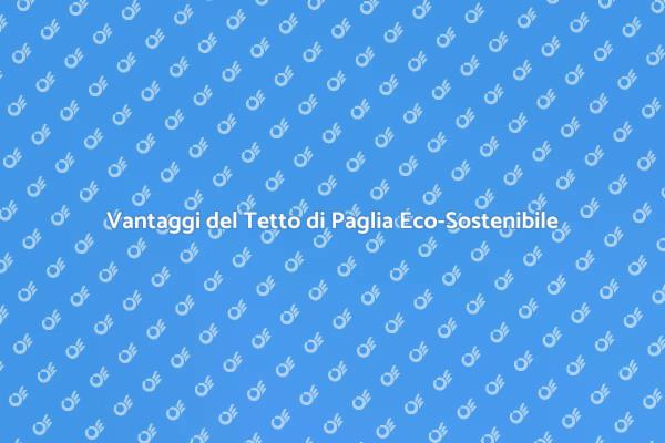 Tetto di Paglia: Sostenibilità e Bellezza