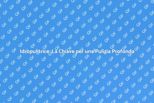 Riscopri la Pulizia con l'Idropulitrice
