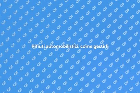 Gestione rifiuti automobilistici