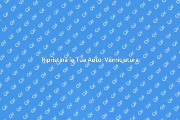 Come Verniciare un'Auto Danneggiata