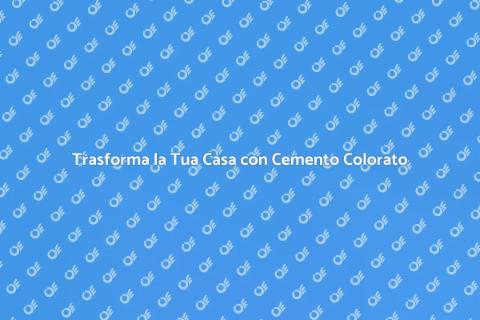 Pavimento in Cemento Colorato