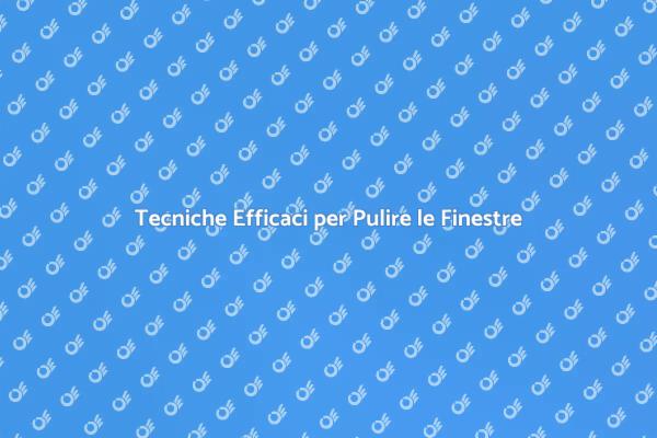 L'Arte di Pulire le Finestre