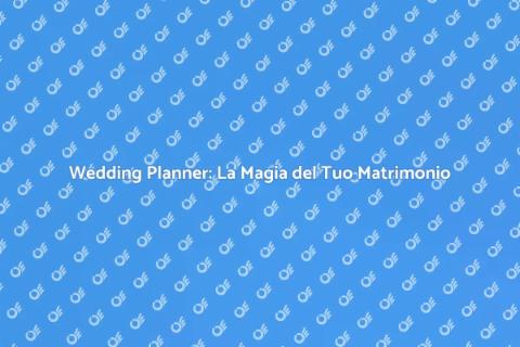 Consulenza Wedding Planner Matrimonio