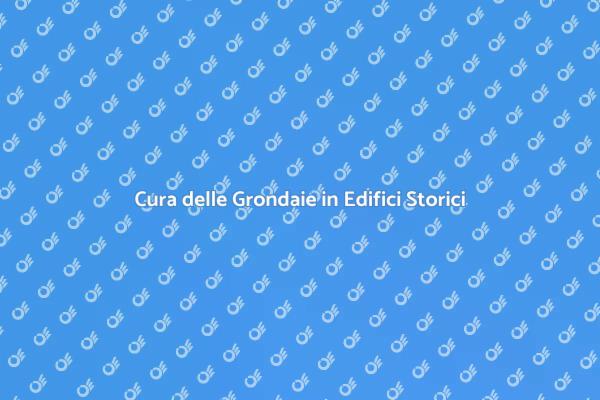 Grondaie: Manutenzione per Edifici Storici