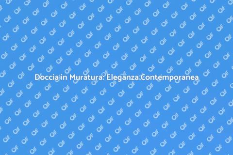 Design Doccia Muratura Contemporanea