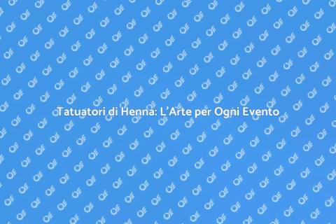 Tatuaggi di Henna per Eventi Unici