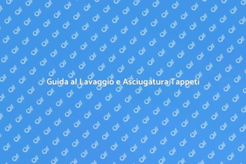 Lavaggio e Asciugatura Tappeti Rapido