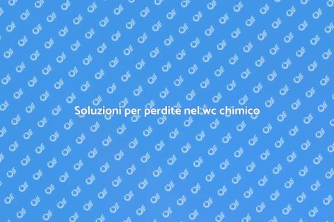 Riparare perdite nel wc chimico