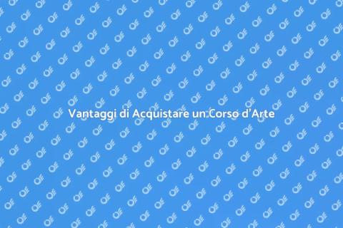 Acquista un Corso d'Arte Online