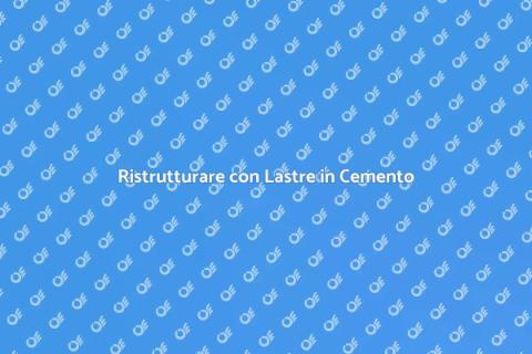 Installare Lastra Esterna in Cemento