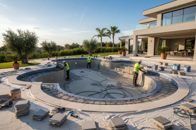 Realizzare piscina in cemento