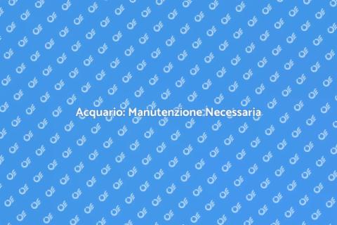 Manutenzione Urgente Acquario