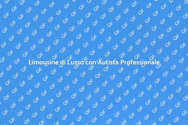 Limousine con Autista: Stile e Comfort