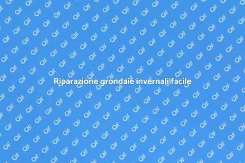 Riparare grondaia danneggiata dal ghiaccio