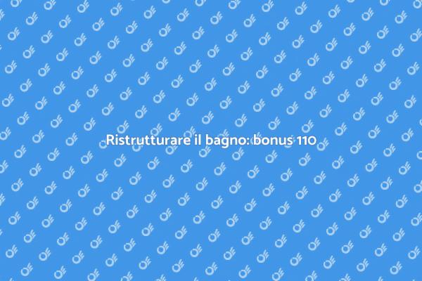 Installazione bagno con bonus ristrutturazione