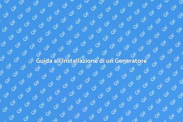 Generatore Domestico: Energia Sempre