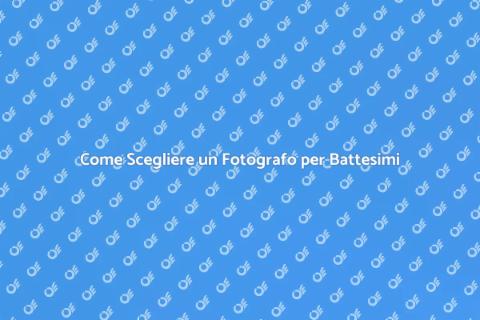 Fotografo per Eventi Privati e Battesimi