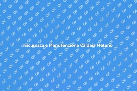 Manutenzione Caldaia a Gas Metano
