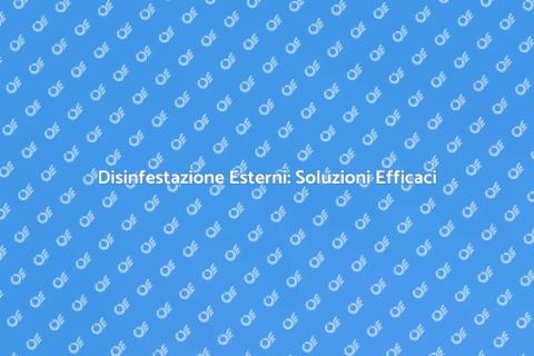 Disinfestazione Esterni: Liberati dai Parassiti