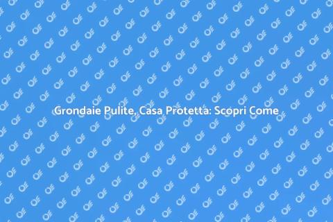 Pulizia Grondaie: Salute Casa Garantita