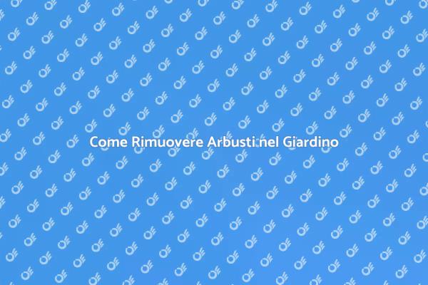 Rimettere in Forma il Tuo Giardino