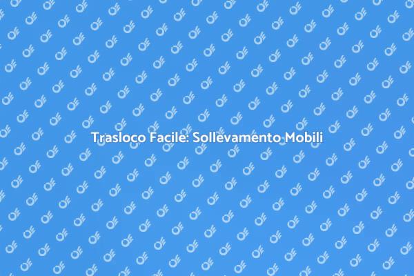 Semplifica il Tuo Trasloco con Noi