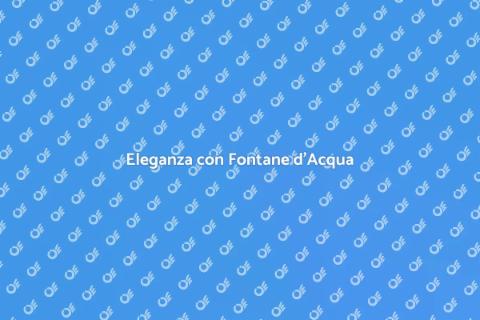 Fontane d'Acqua per il Tuo Giardino