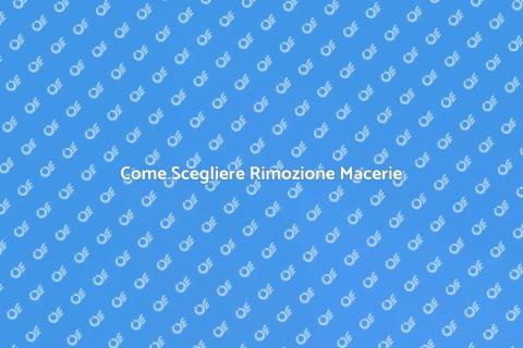 Rimozione Macerie: Trova il Servizio Giusto