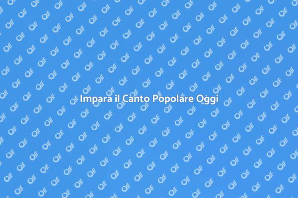 Scopri il Corso di Canto Popolare