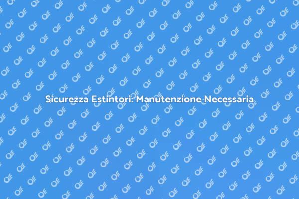 Sicurezza Prima di Tutto: Estintori