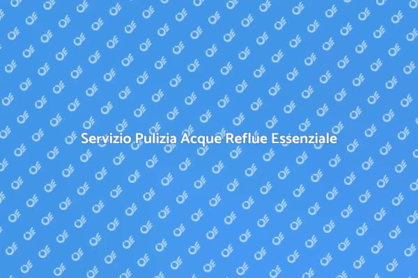 Pulizia delle Acque Reflue: Un Necessario Servizio