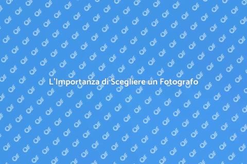Affidarsi a un Fotografo Esperto