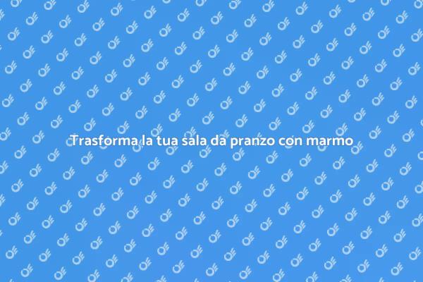 Eleganza in sala da pranzo con marmo