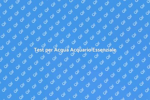 Test per Equilibrio Acquario