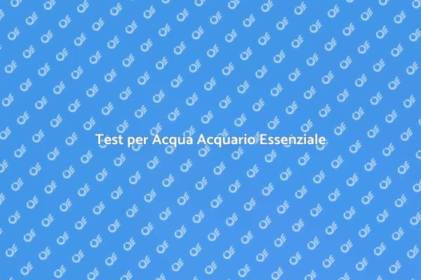 Valuta l'Equilibrio del Tuo Acquario