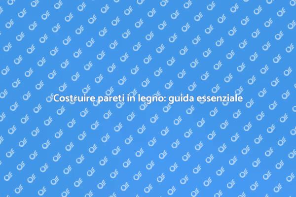 Ottimizza gli spazi con pareti in legno