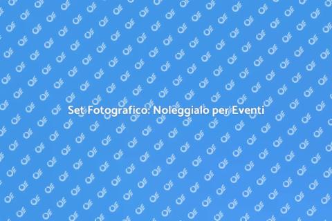 Noleggiare Set Fotografico per Servizi