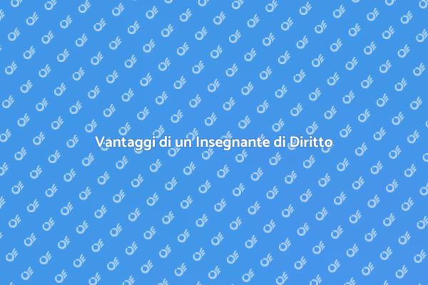Importanza di un Insegnante di Diritto