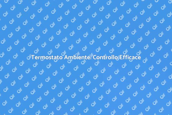Termostato per una Casa Efficiente