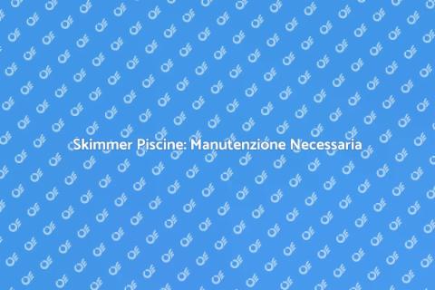 Manutenzione Skimmer Piscine Essenziale