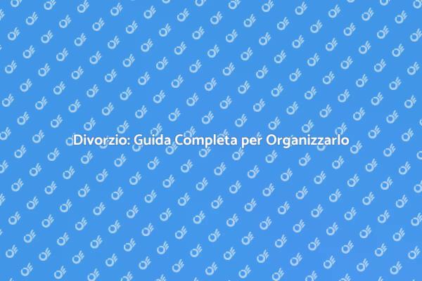 Come Organizzare un Divorzio con Successo