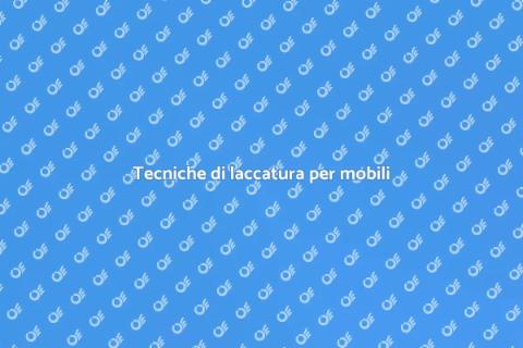 Laccatura mobili in legno verniciato