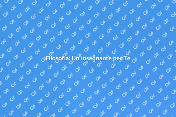 Filosofia: Crescita con un Insegnante