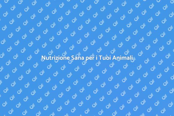 Nutrizione Ottimale per Amici a Quattro Zampe
