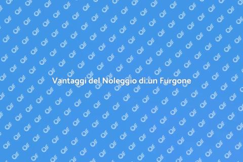 Noleggio Furgone per Servizi Logistici