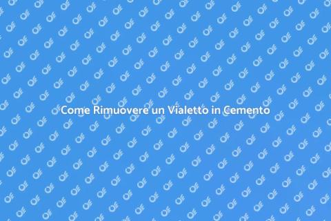 Rimuovere Vialetto in Cemento Facile