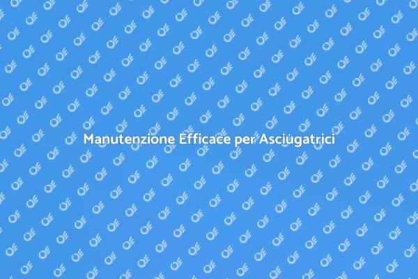 Mantieni la tua Asciugatrice Sicura
