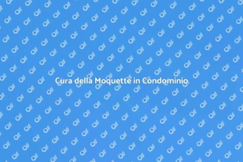 Pulizia Moquette in Condominio
