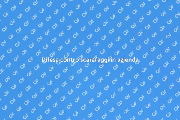 Combatti i scarafaggi in azienda